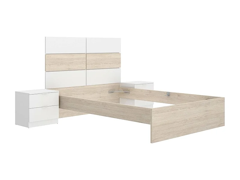 Letto Matrimoniale Alina, Dimensione Materasso 160x200 cm, 205.4x266.6 cm Bianco