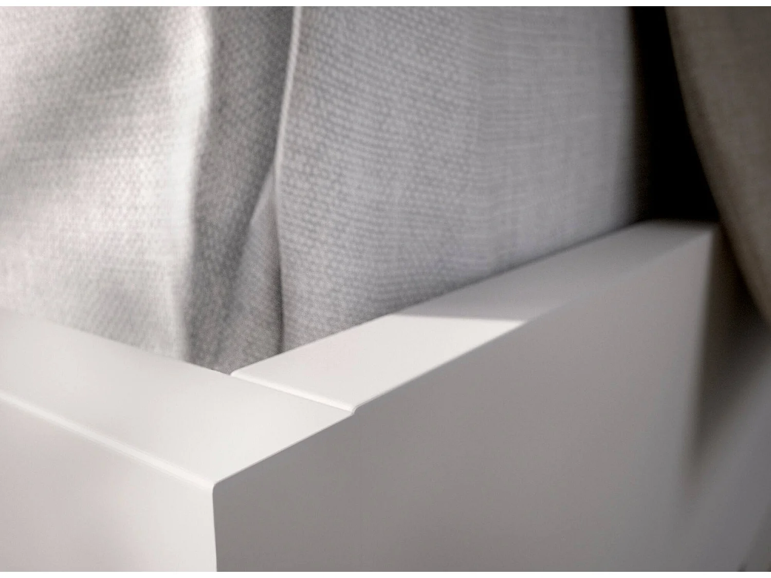 Lit double Ddavi, Sommier pour chambre, Literie par chambre, Support de matelas, 166x205 h100 cm, Blanc