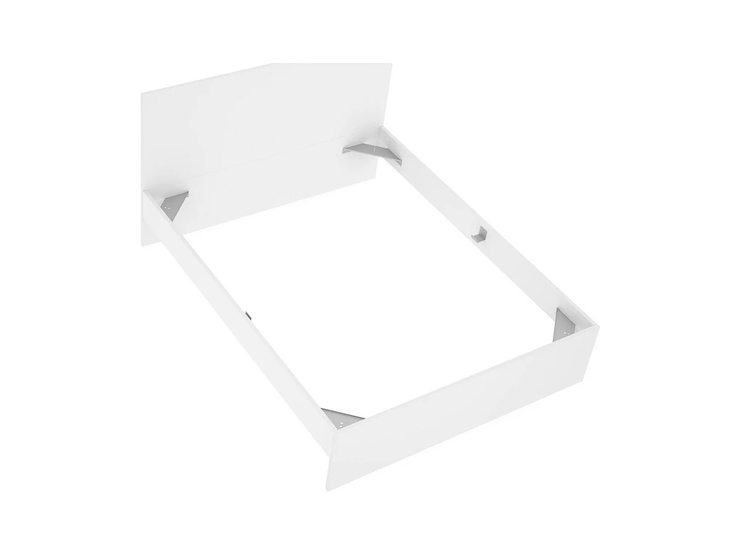 Ddavi tweepersoonsbed, Sommier voor slaapkamer, Bedframe voor kamer, Matrashouderstructuur, 166x205 h100 cm, Wit