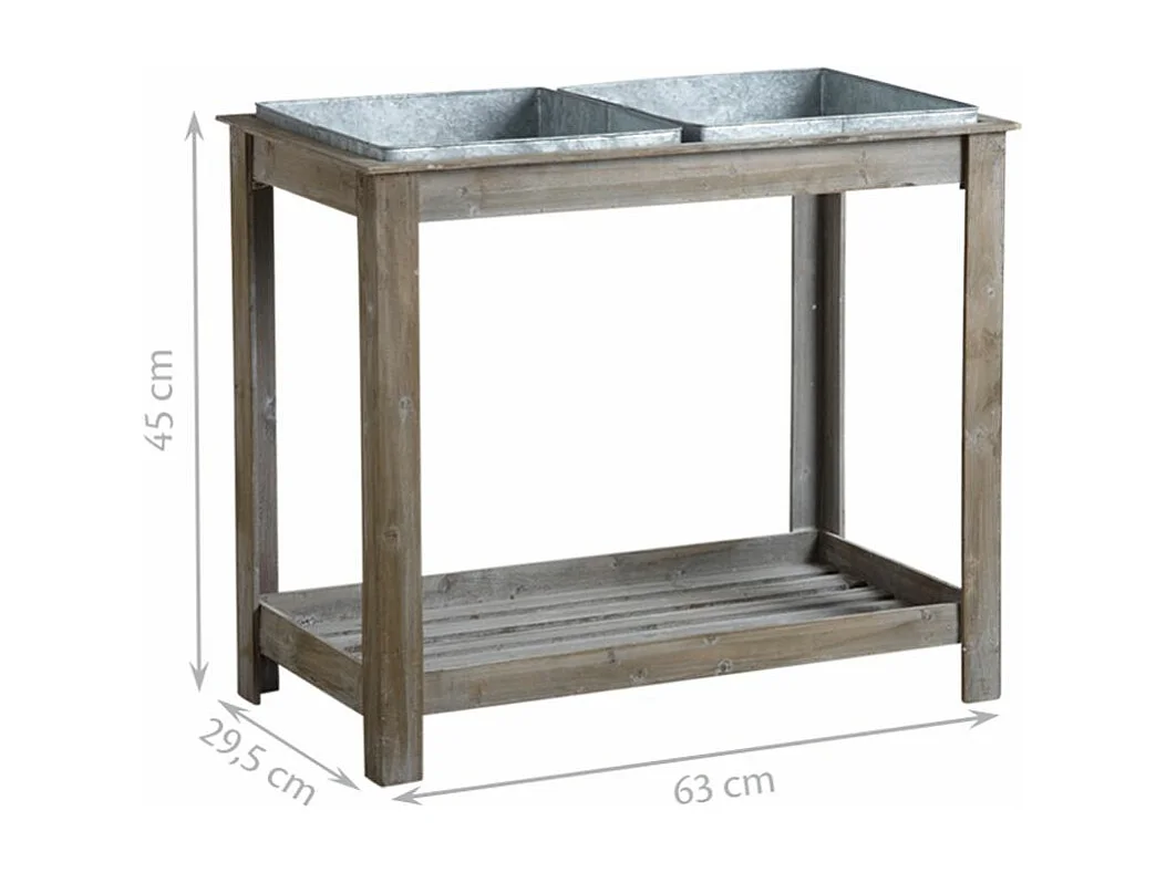 Potager surélevé en bois et métal (Lot de 2)