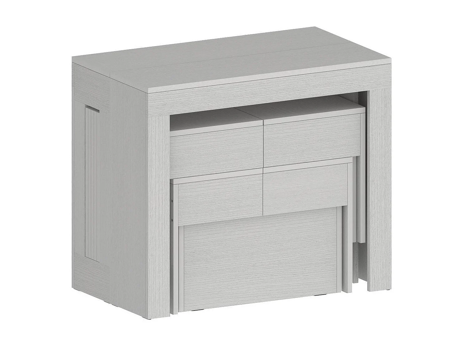 Banc Dcolasuon, Lot de 2 Sièges pour table à manger, Bancs extensibles, 290x25h45 cm, Blanc