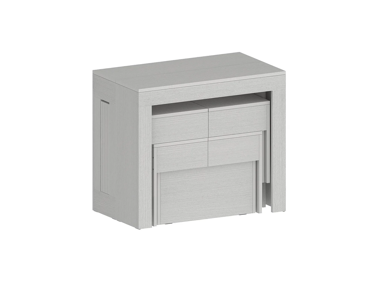 Banc Dcolasuon, Lot de 2 Sièges pour table à manger, Bancs extensibles, 290x25h45 cm, Blanc