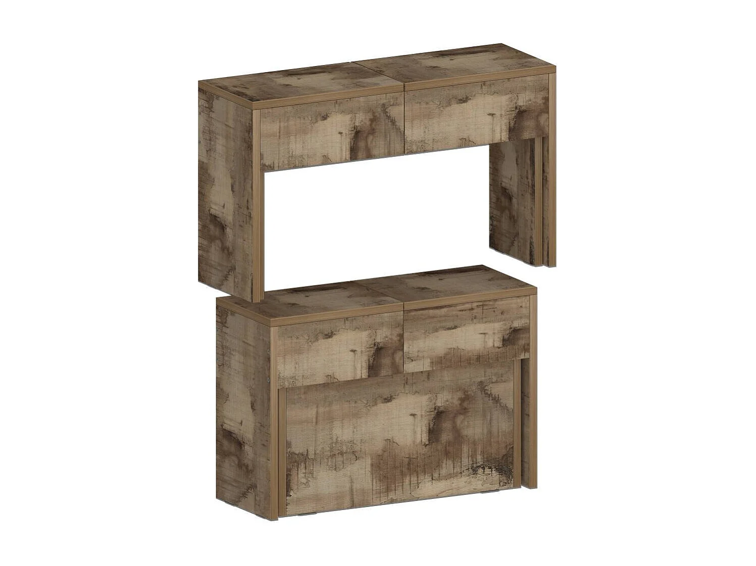 Bank Dcolasuon, Set mit 2 Sitzgelegenheiten für den Esstisch, ausziehbare Bänke, 290x25x45 cm, Ahorn