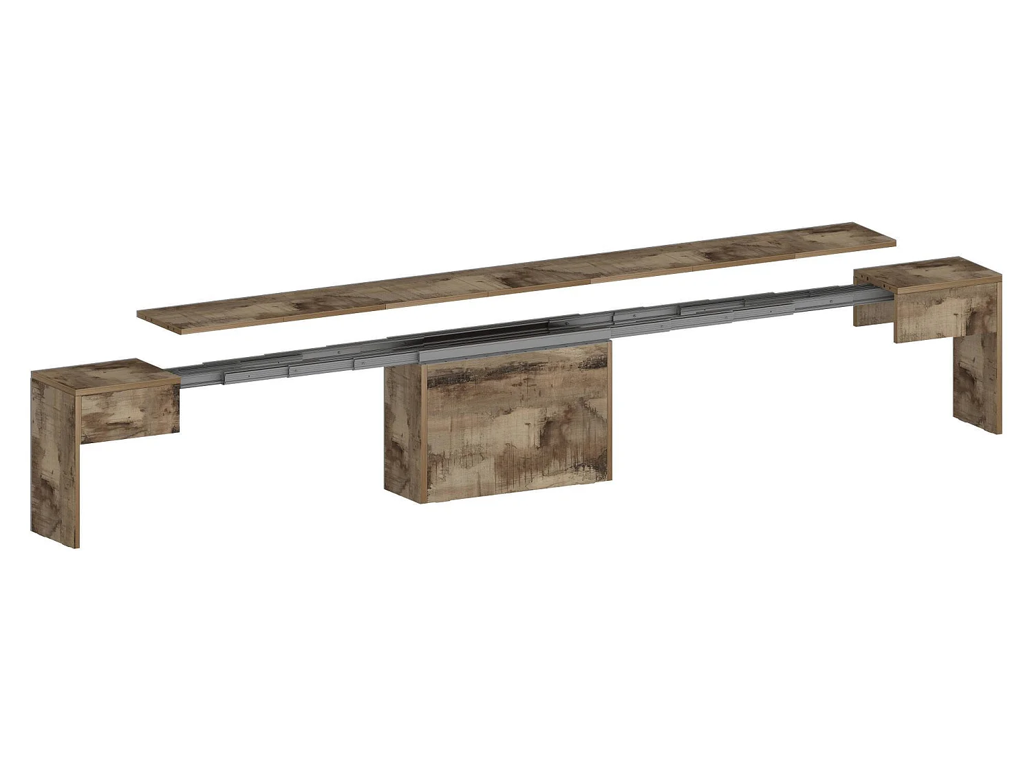 Banc Dcolasuon, Lot de 2 Sièges pour table à manger, Bancs extensibles, 290x25h45 cm, Érable