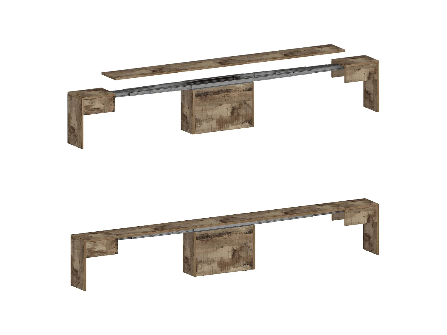 Banc Dcolasuon, Lot de 2 Sièges pour table à manger, Bancs extensibles, 290x25h45 cm, Érable