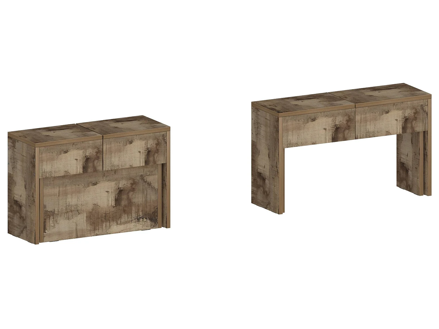 Banc Dcolasuon, Lot de 2 Sièges pour table à manger, Bancs extensibles, 290x25h45 cm, Érable