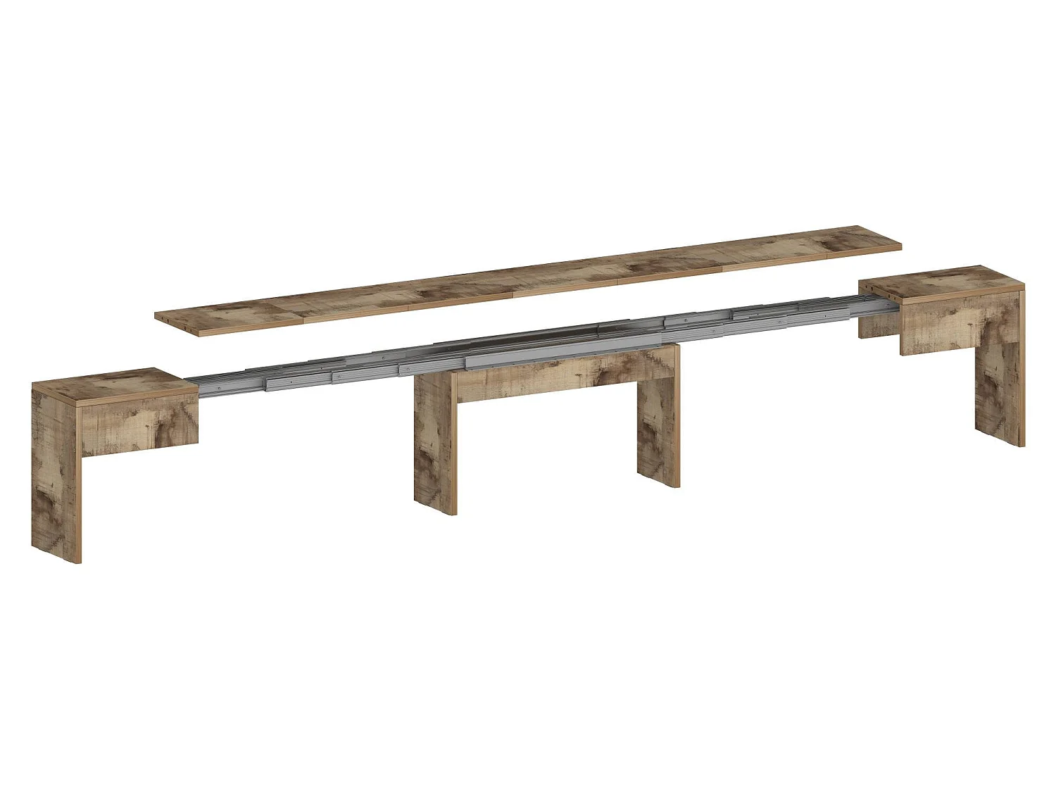 Banc Dcolasuon, Lot de 2 Sièges pour table à manger, Bancs extensibles, 290x25h45 cm, Érable