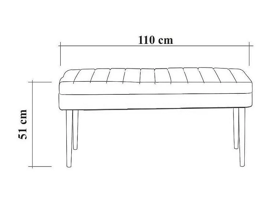 Dmora - Panca Barthelemy, 110x40 h48 cm, Noce e Blu