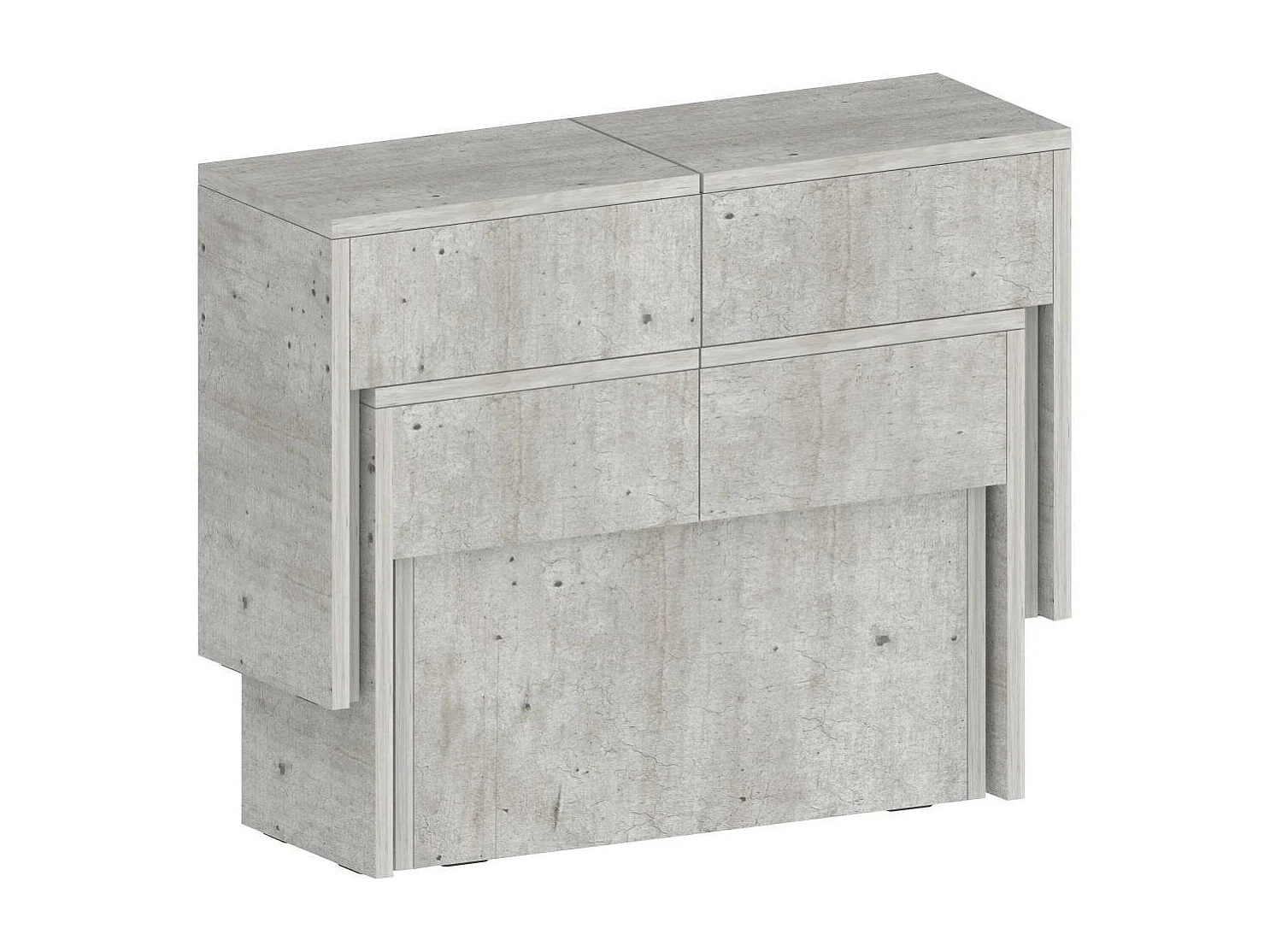 Banc Dcolasuon, Lot de 2 Sièges pour table à manger, Bancs extensibles, 290x25h45 cm, Ciment