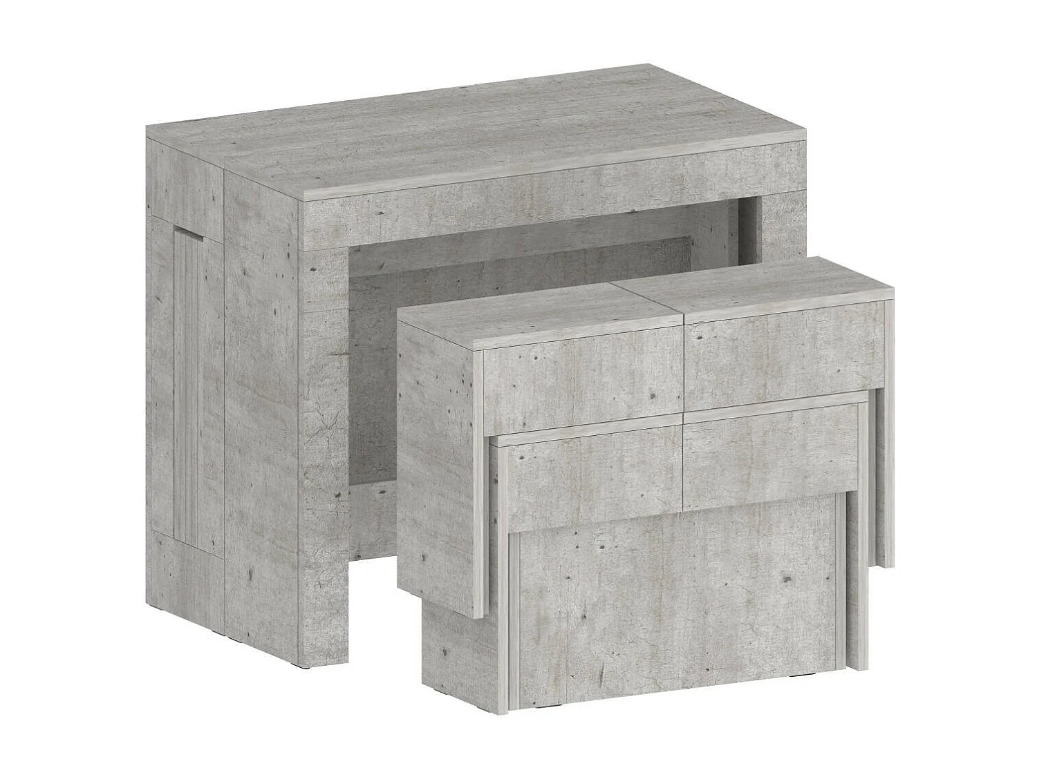 Banc Dcolasuon, Lot de 2 Sièges pour table à manger, Bancs extensibles, 290x25h45 cm, Ciment