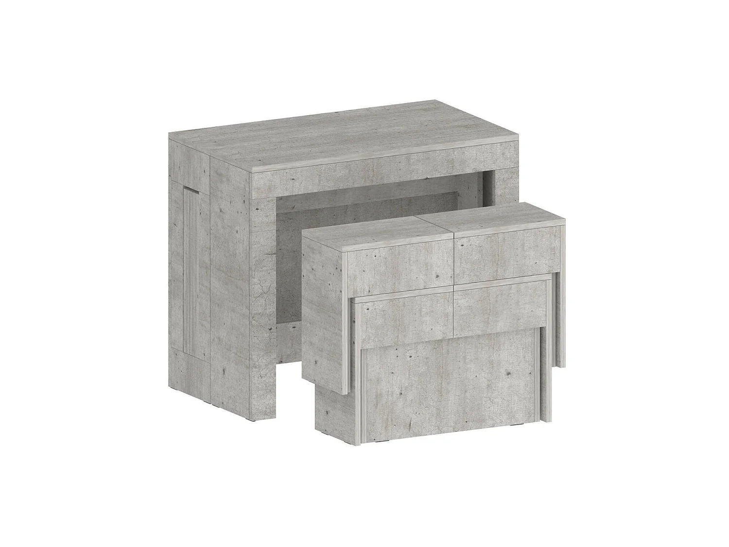 Banc Dcolasuon, Lot de 2 Sièges pour table à manger, Bancs extensibles, 290x25h45 cm, Ciment