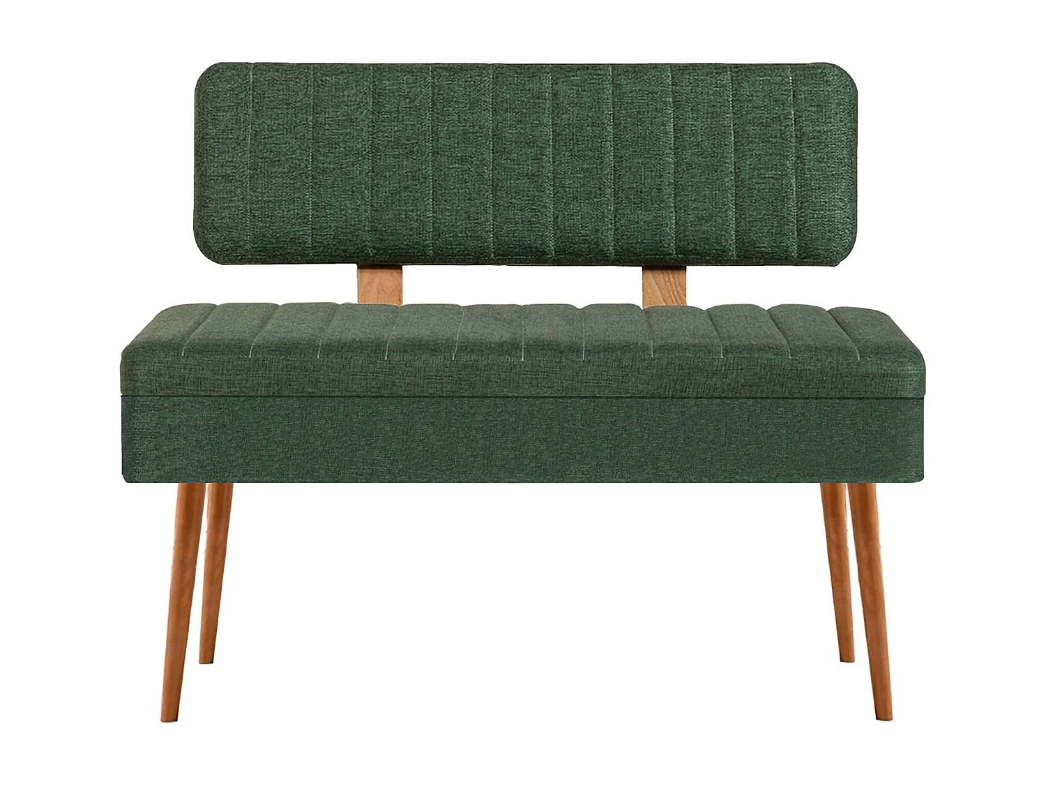 Banc Djansru, Banc polyvalent, Sièges pour les invités, Coffre multifonctionnel, 90x39 h40 cm, Chêne et Vert