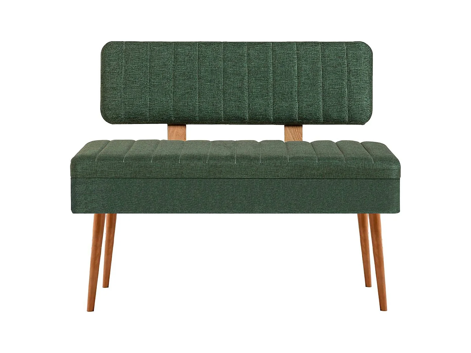Banc Djansru, Banc polyvalent, Sièges pour les invités, Coffre multifonctionnel, 90x39 h40 cm, Chêne et Vert