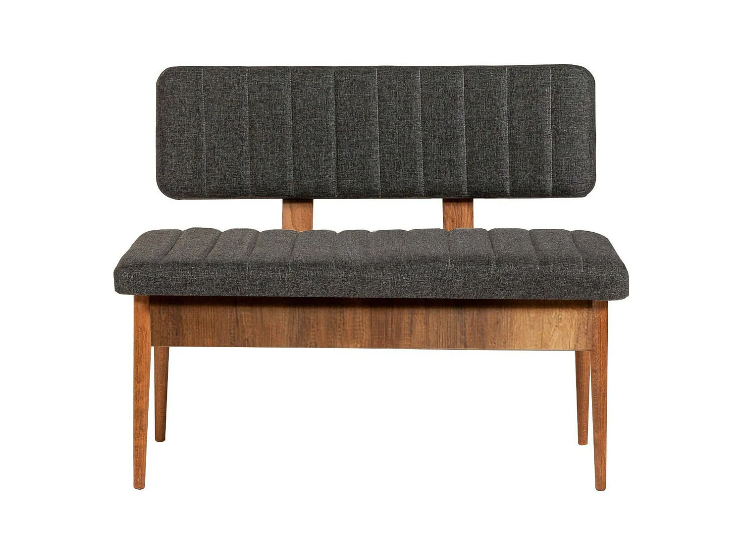 Banc Dpalestr, Banc polyvalent, Sièges pour les invités, Coffre multifonctionnel, 110x40h85 cm, Noyer et Anthracite