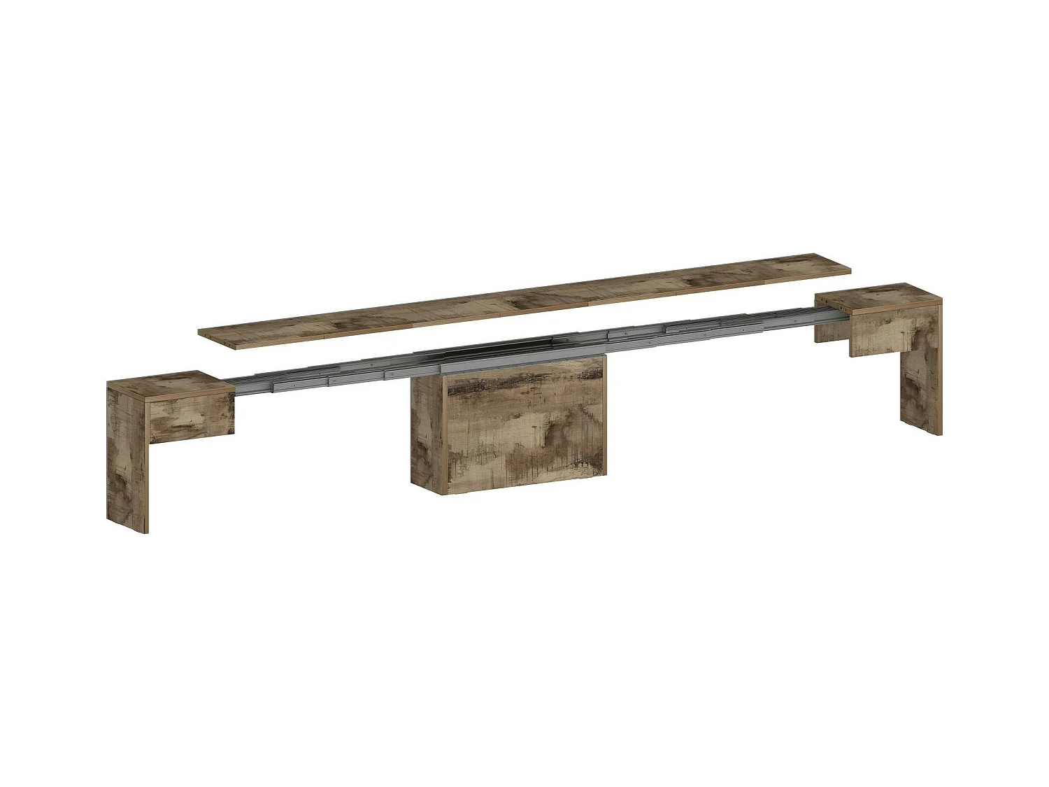 Banc Dollocol, Siège pour table à manger, Banc simple extensible, 290x25h45 cm, Érable