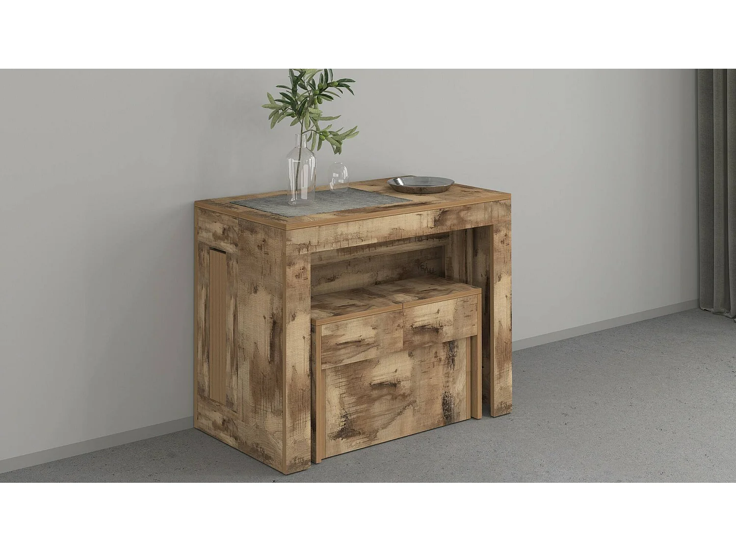 Dollocol Bank, Zitting voor eettafel, Enkele uitschuifbare bank, 290x25h45 cm, Esdoorn