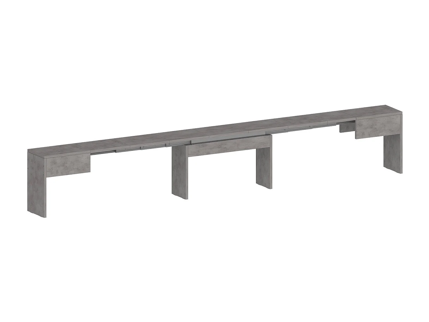 Banc Dcolasuon, Lot de 2 Sièges pour table à manger, Bancs extensibles, 290x25h45 cm, Gris