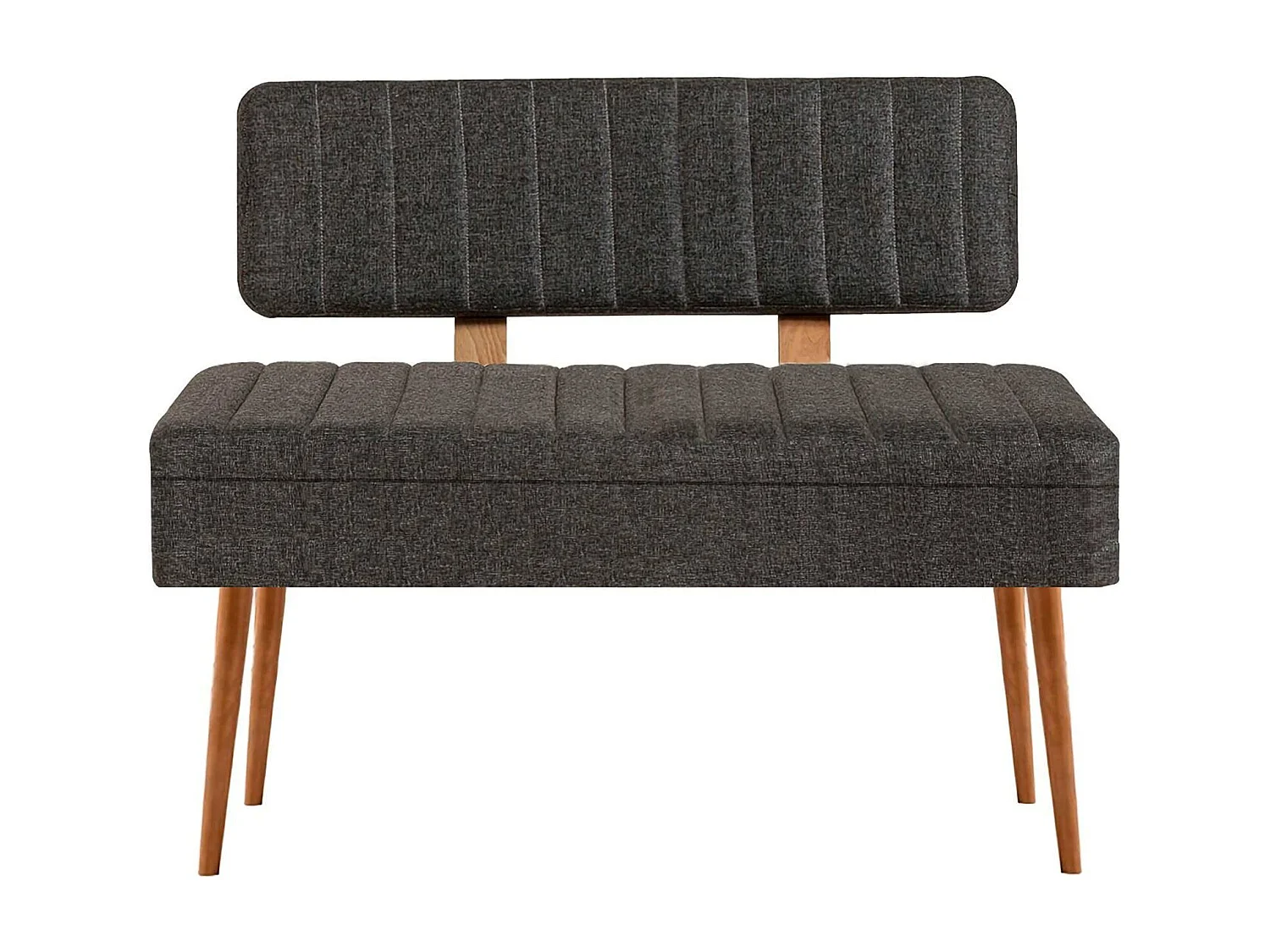 Banc Djansru, Banc polyvalent, Sièges pour les invités, Coffre multifonctionnel, 90x39 h40 cm, Chêne et Anthracite