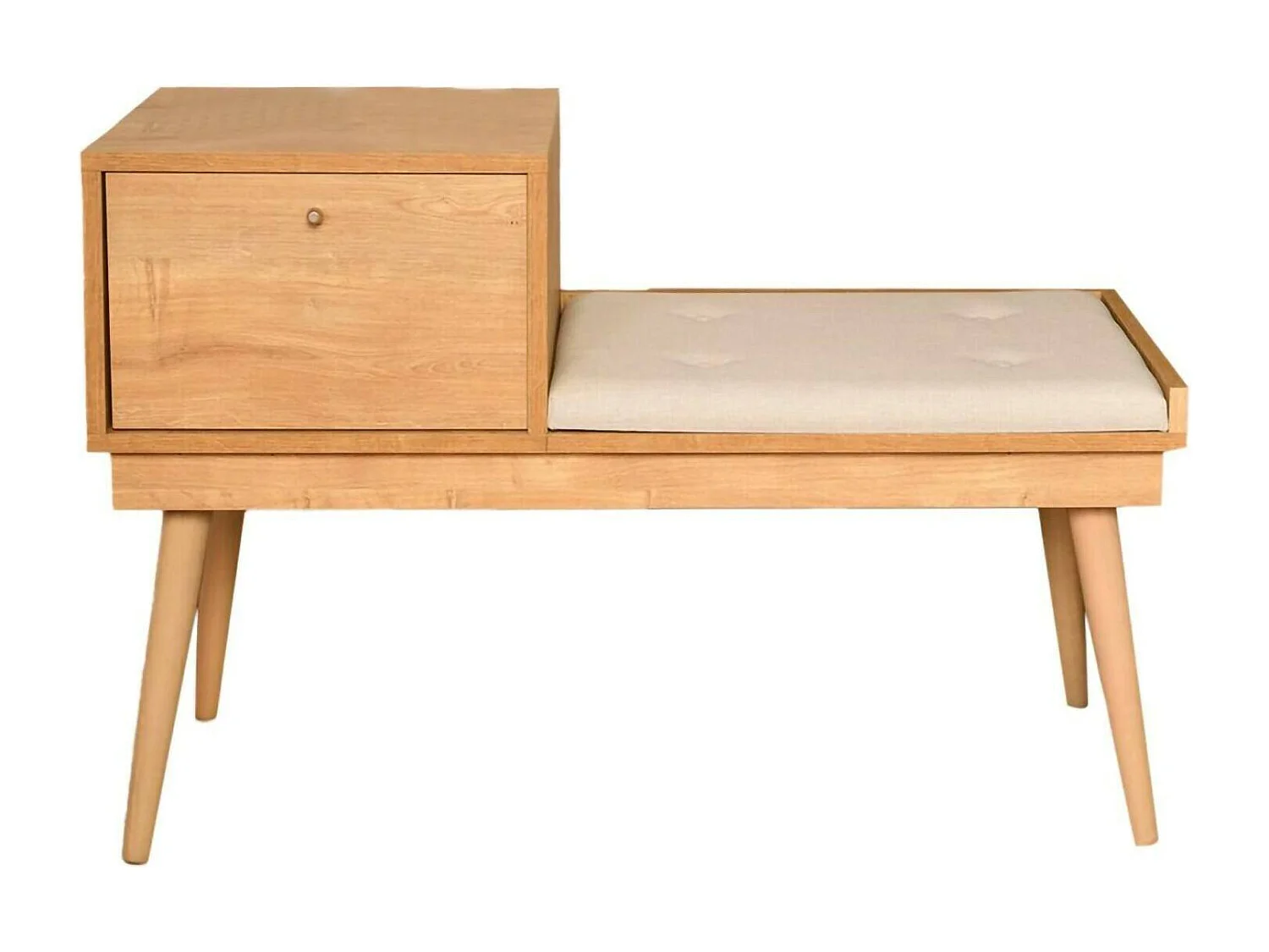 Panca Asolo, Peso Supportato 80 kg, 105x40x45h cm Marrone Quercia