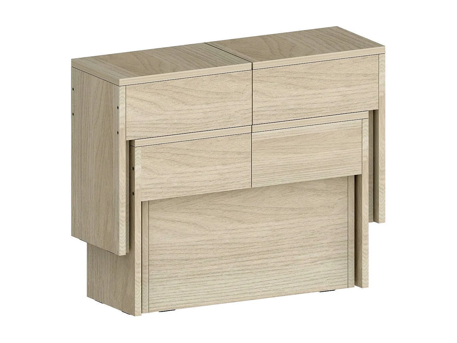 Banco Dcolasuon, Conjunto de 2 lugares para mesa de jantar, Bancos extensíveis, 290x25h45 cm, Olmo