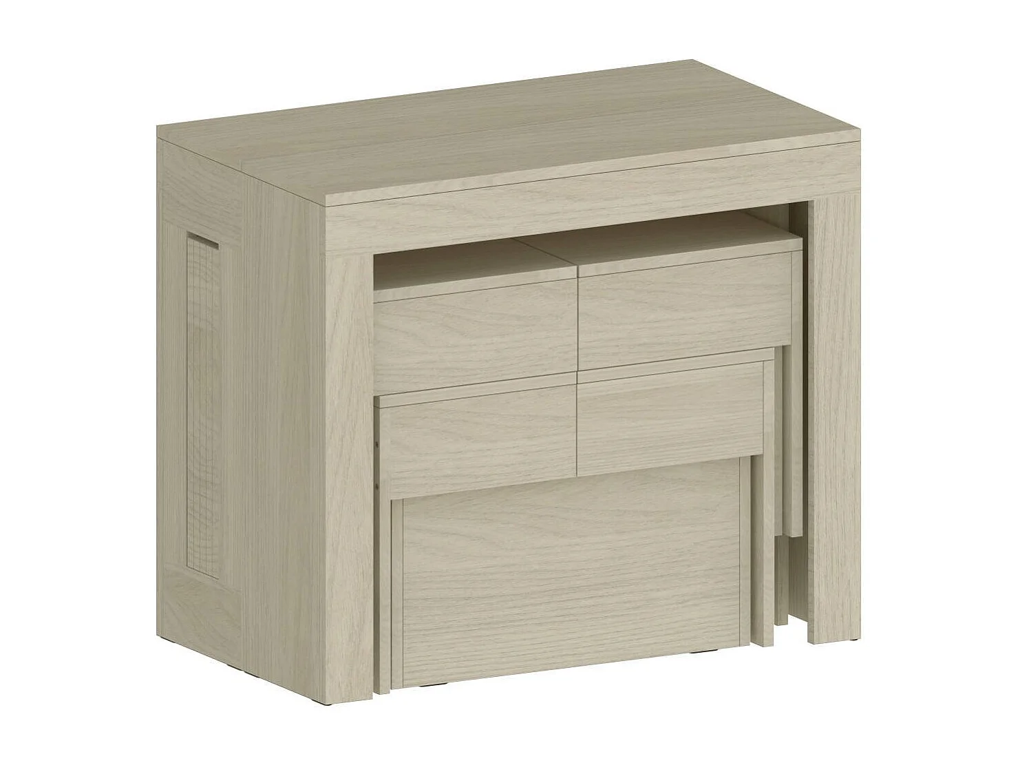 Banco Dcolasuon, Conjunto de 2 lugares para mesa de jantar, Bancos extensíveis, 290x25h45 cm, Olmo