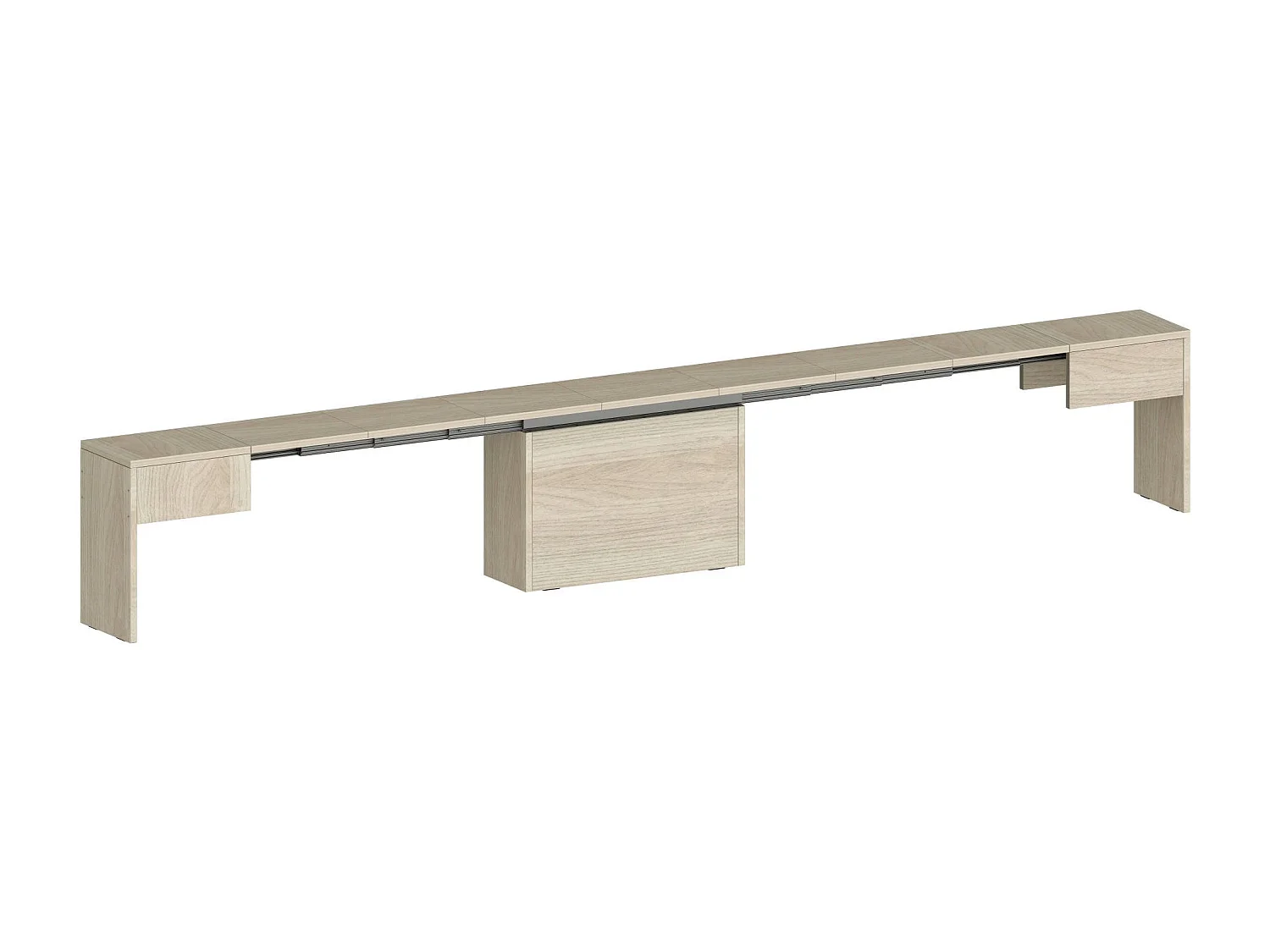Banc Dcolasuon, Lot de 2 Sièges pour table à manger, Bancs extensibles, 290x25h45 cm, Olmo