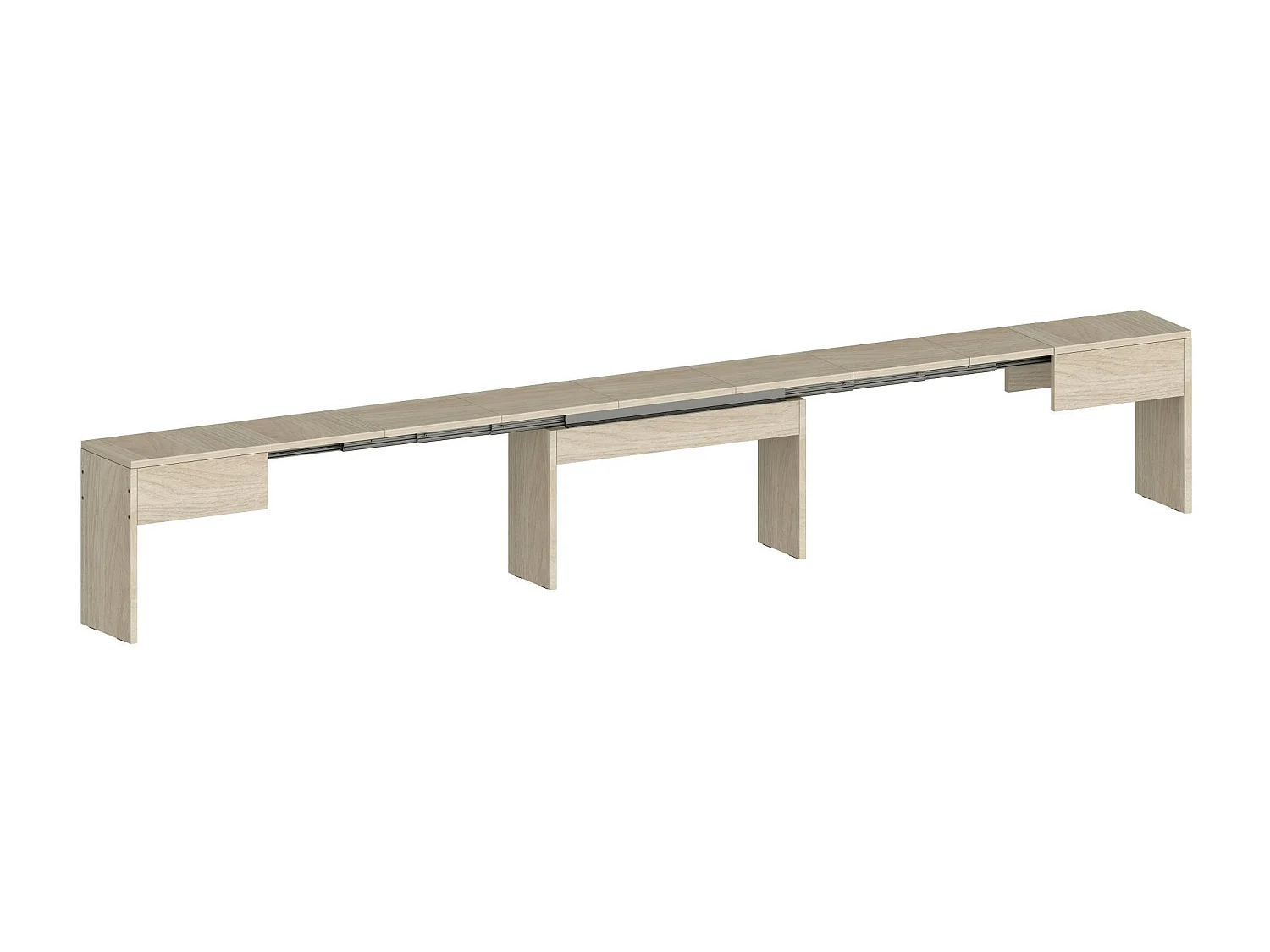 Banc Dcolasuon, Lot de 2 Sièges pour table à manger, Bancs extensibles, 290x25h45 cm, Olmo