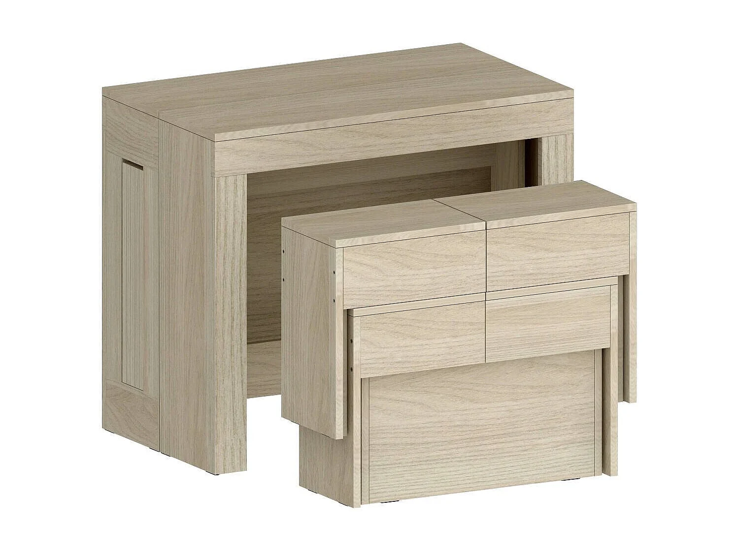 Banc Dcolasuon, Lot de 2 Sièges pour table à manger, Bancs extensibles, 290x25h45 cm, Olmo
