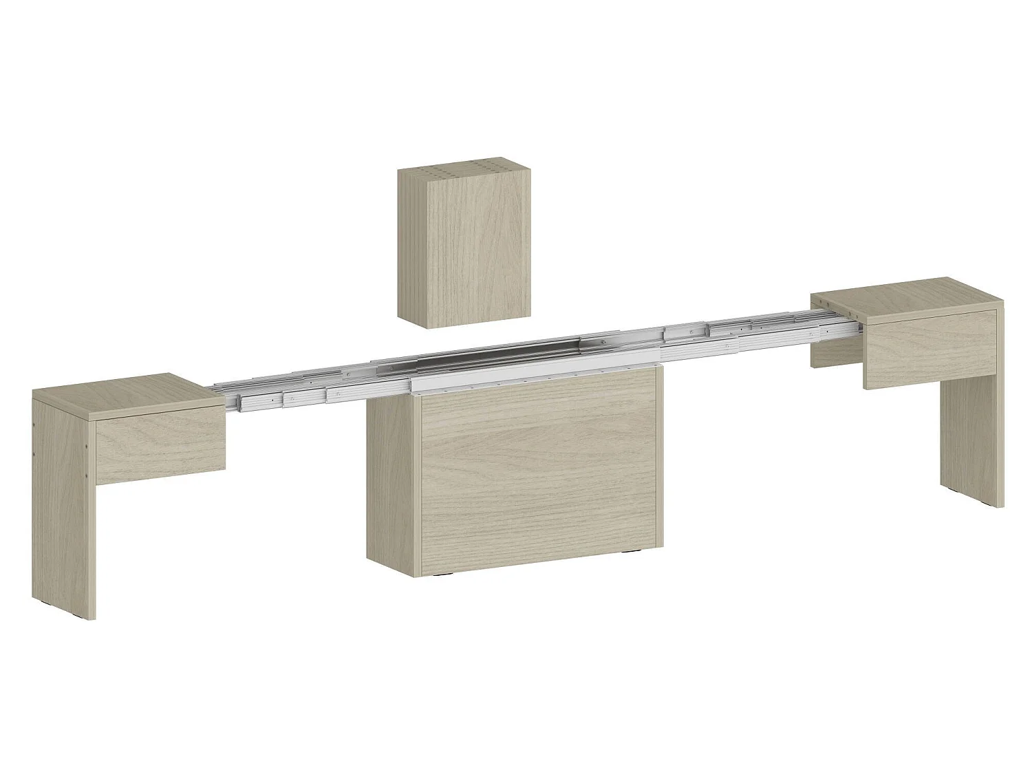 Banc Dcolasuon, Lot de 2 Sièges pour table à manger, Bancs extensibles, 290x25h45 cm, Olmo