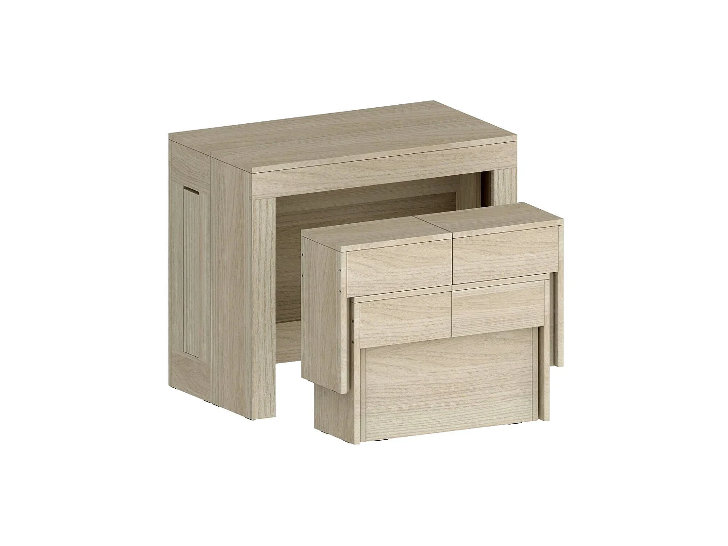 Bank Dcolasuon, Set mit 2 Sitzgelegenheiten für den Esstisch, ausziehbare Bänke, 290x25x45 cm, Olmo