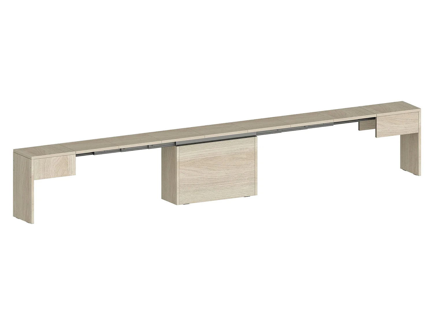 Banc Dcolasuon, Lot de 2 Sièges pour table à manger, Bancs extensibles, 290x25h45 cm, Olmo