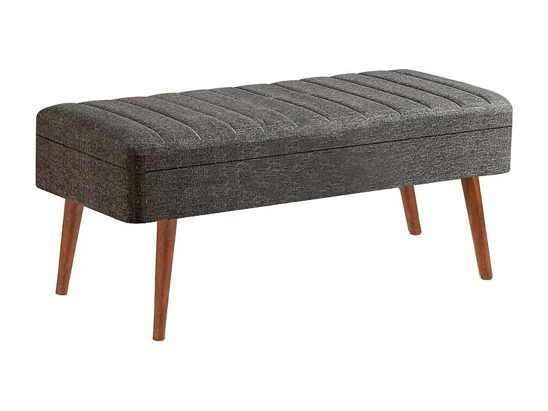 Banc Dcart, Banc polyvalent, Sièges pour les invités, Coffre multifonctionnel, 90x39h40 cm, Noyer et Anthracite