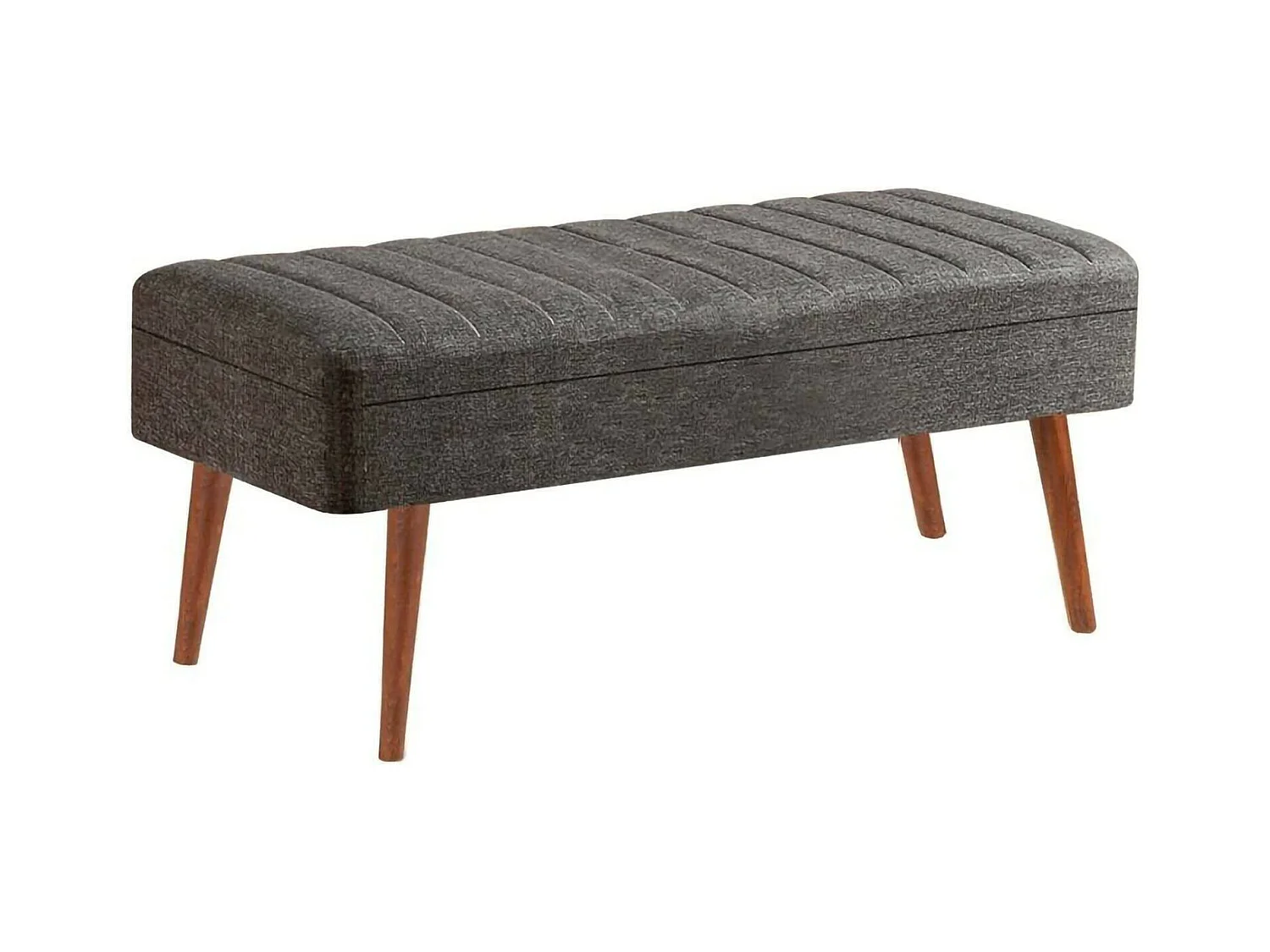 Banc Dcart, Banc polyvalent, Sièges pour les invités, Coffre multifonctionnel, 90x39h40 cm, Noyer et Anthracite