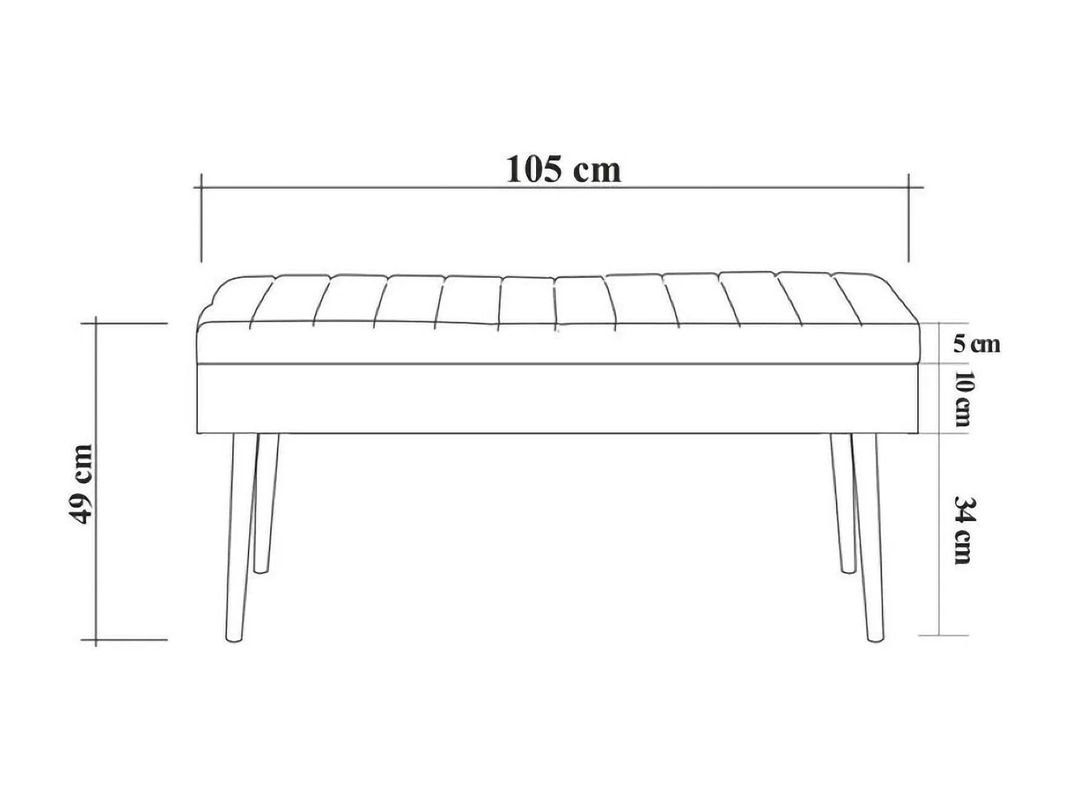 Bank Dcart, Mehrzweckbank, Gastplatz, Balkonbank mit mehreren Positionen, 90x39h40 cm, Walnuss und Anthrazit