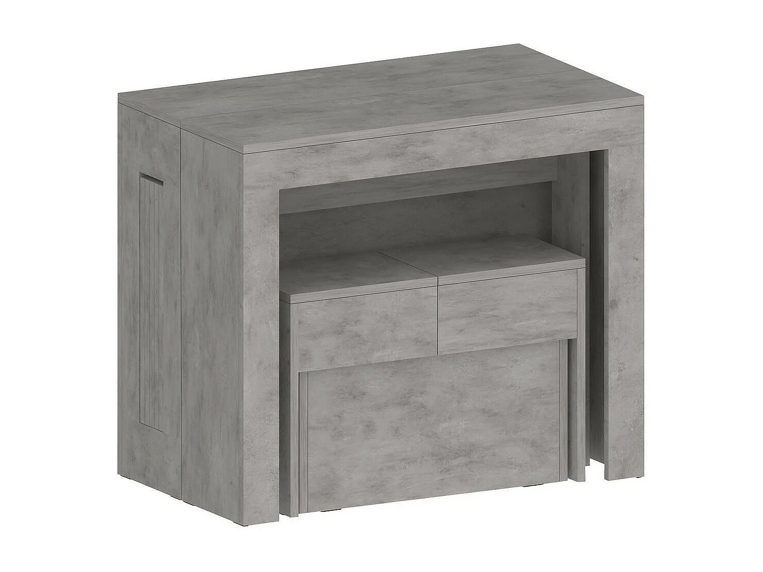 Banco Dollocol, Assento para mesa de jantar, Banco único extensível, 290x25h45 cm, Cinza