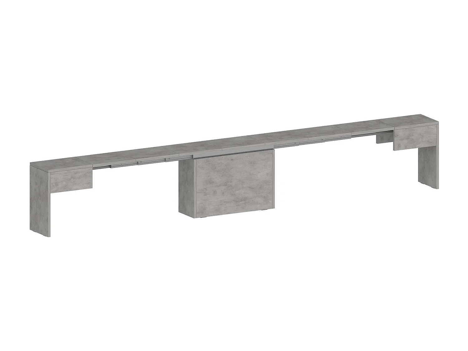 Panca Yutu, Peso Supportato 400 kg Made in Italy, 25x290x45h cm Grigio