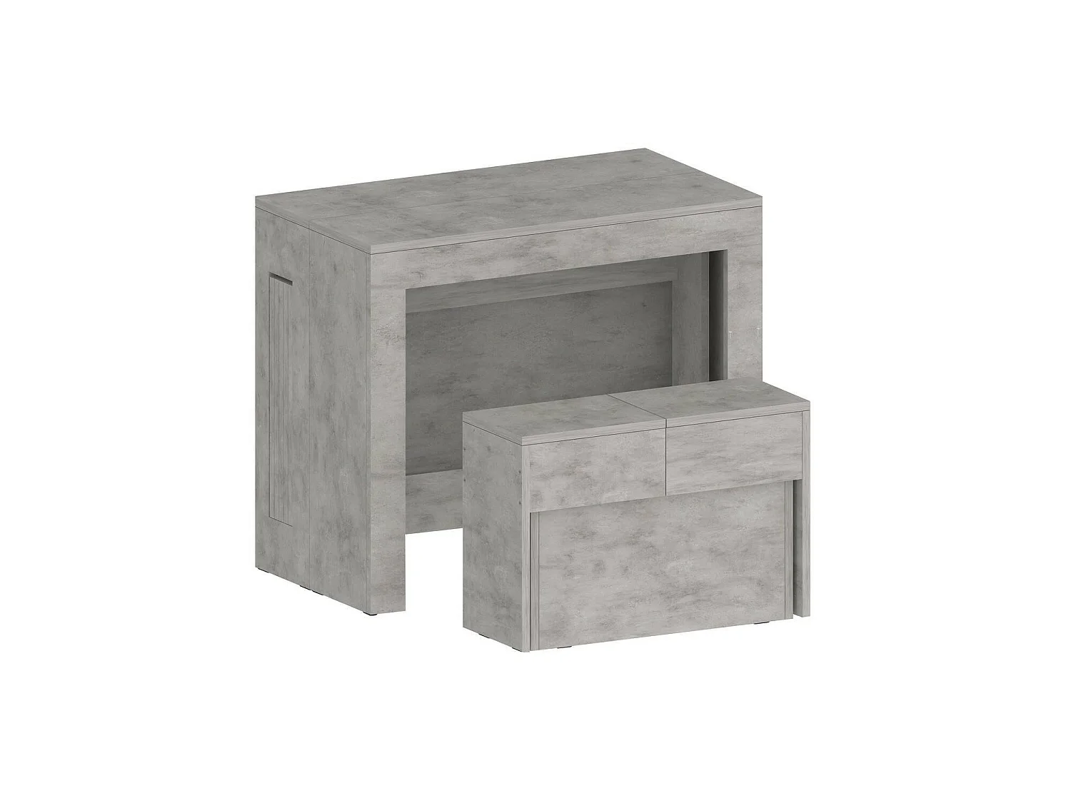 Banco Dollocol, Asiento para mesa de comedor, Banco individual extensible, 290x25h45 cm, Gris