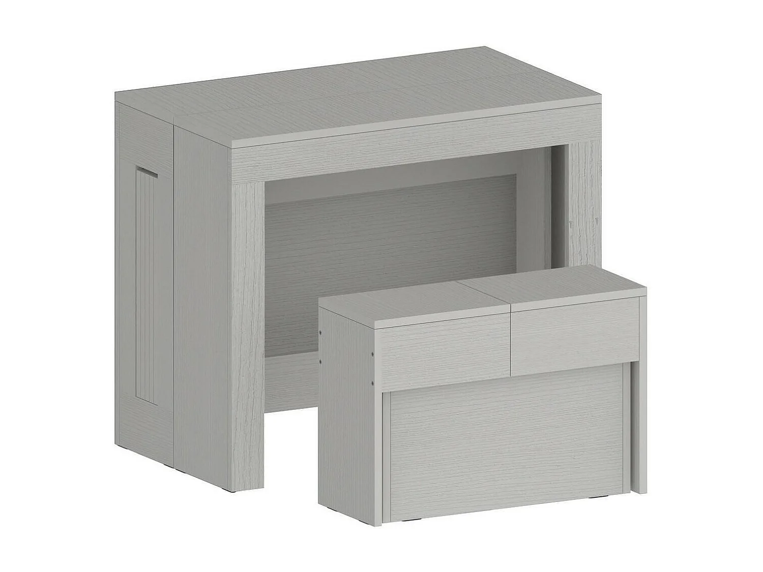 Banc Dollocol, Siège pour table à manger, Banc simple extensible, 290x25h45 cm, Blanc