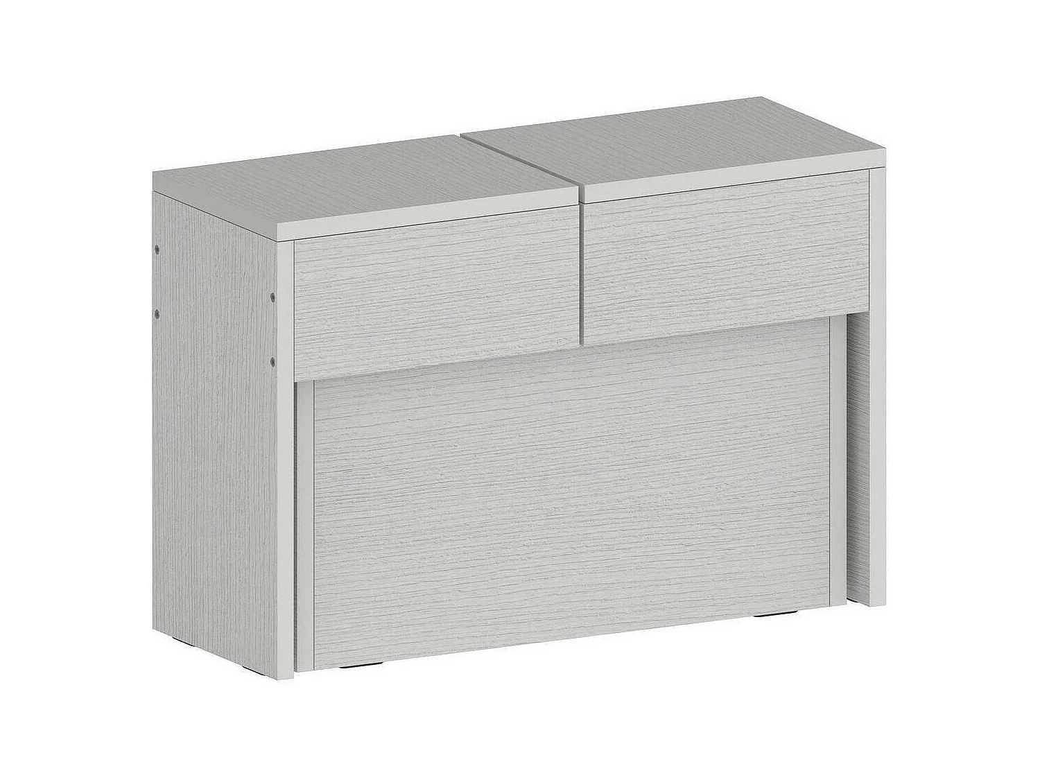 Dollocol Bank, Zitplaats voor eettafel, Enkele uitschuifbare bank, 290x25h45 cm, Wit