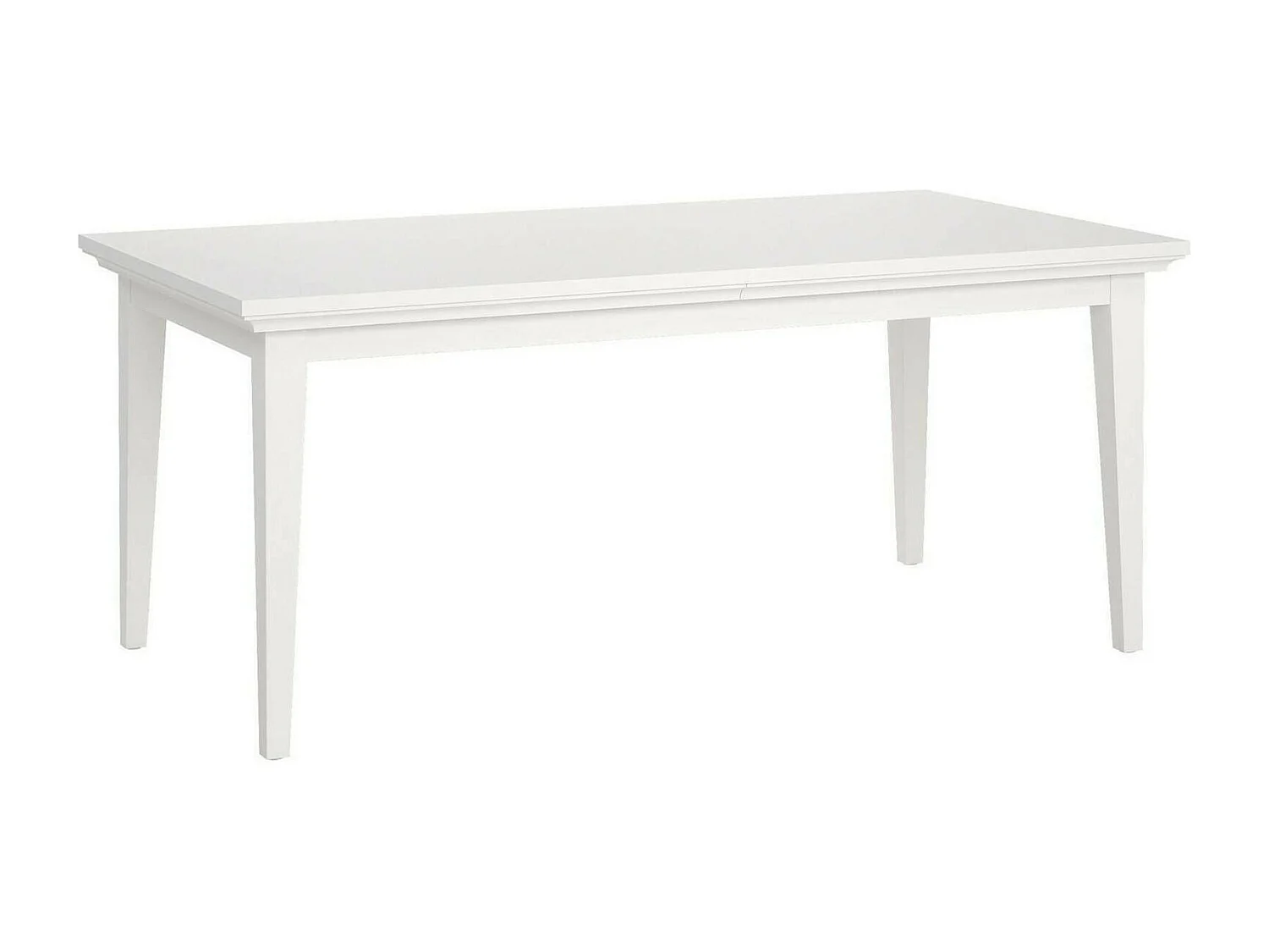 Mesa de comedor Dvanol, Estante de cocina, Consola de comedor, Estante rectangular fijo, 180x95 h76 cm, Blanco
