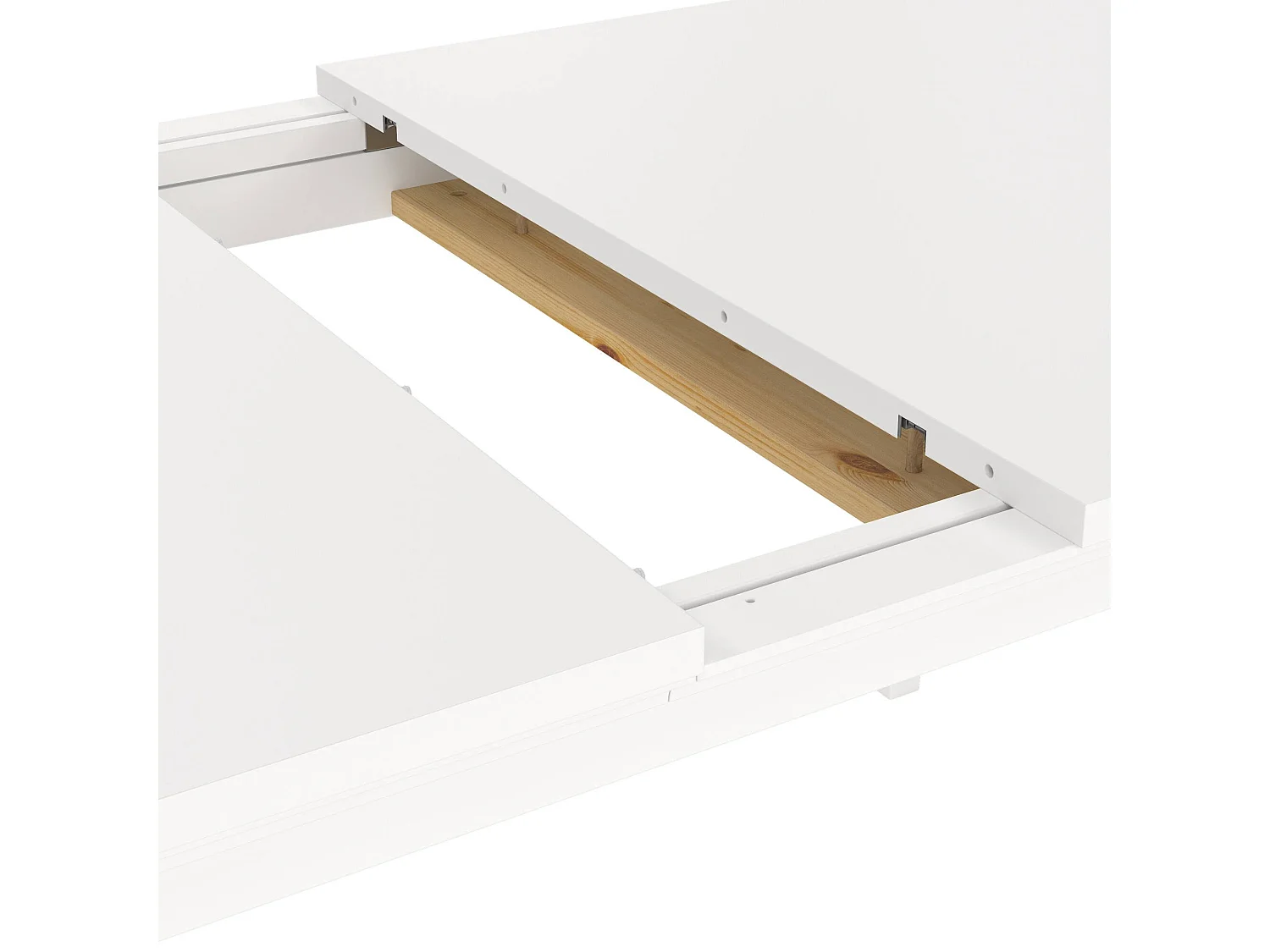 Mesa de comedor Dvanol, Estante de cocina, Consola de comedor, Estante rectangular fijo, 180x95 h76 cm, Blanco