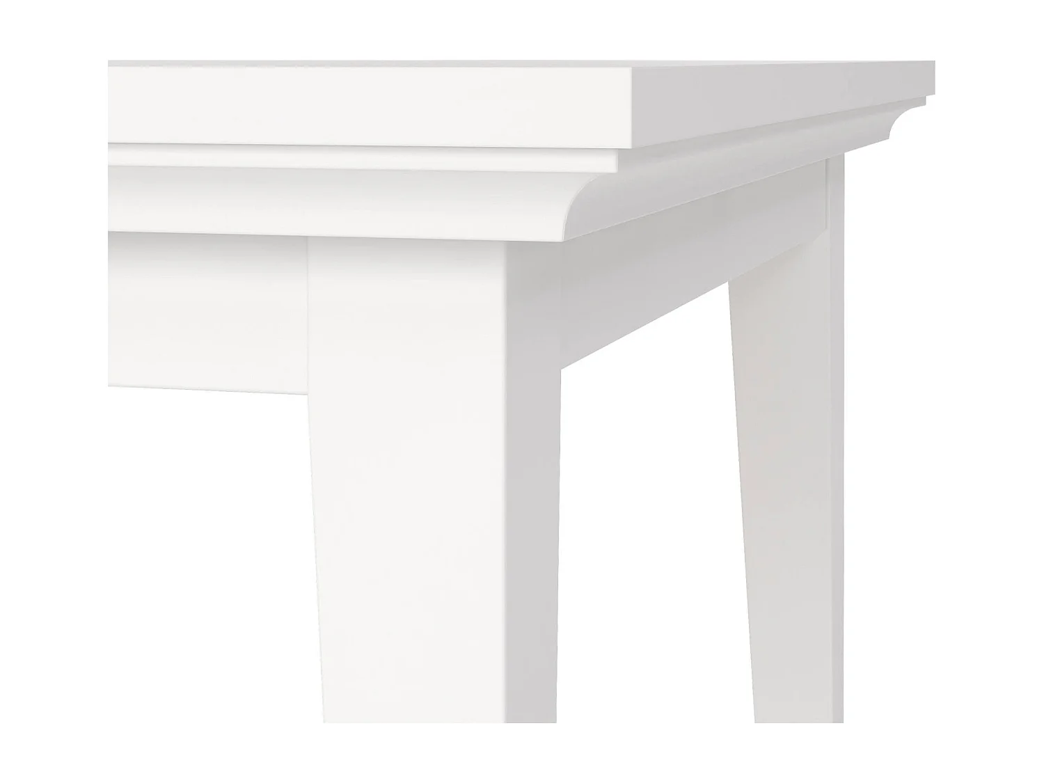 Mesa de comedor Dvanol, Estante de cocina, Consola de comedor, Estante rectangular fijo, 180x95 h76 cm, Blanco