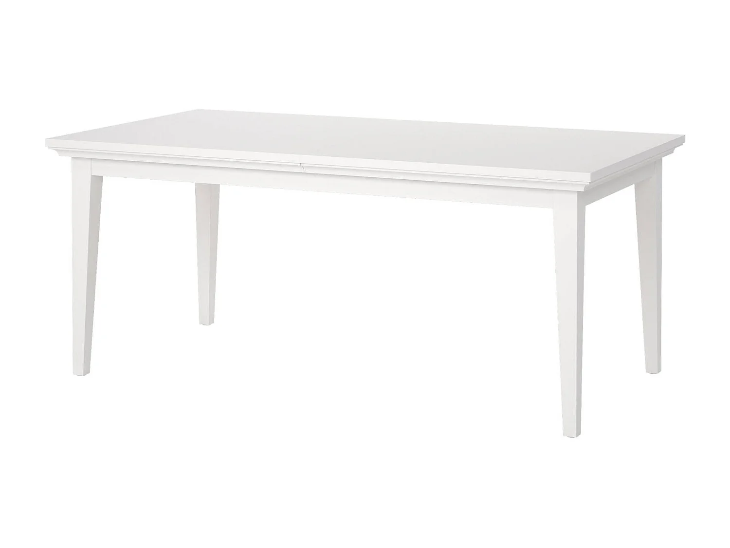 Mesa de comedor Dvanol, Estante de cocina, Consola de comedor, Estante rectangular fijo, 180x95 h76 cm, Blanco