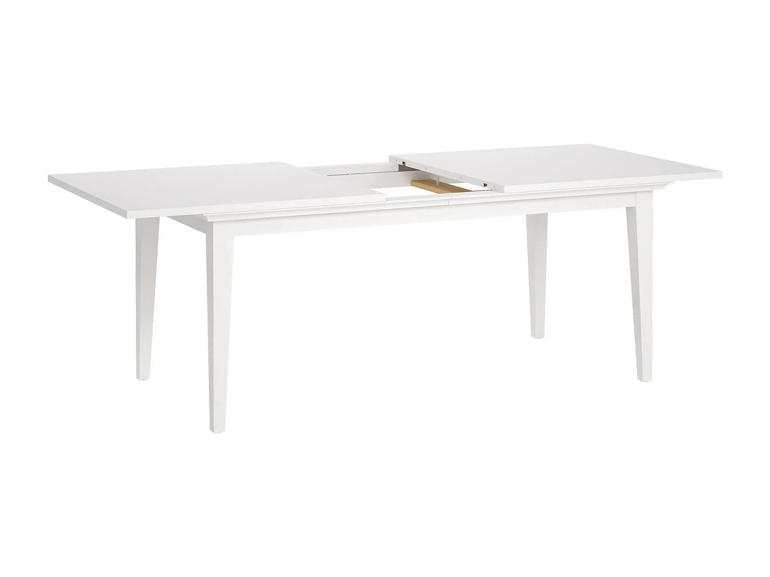 Mesa de comedor Dvanol, Estante de cocina, Consola de comedor, Estante rectangular fijo, 180x95 h76 cm, Blanco