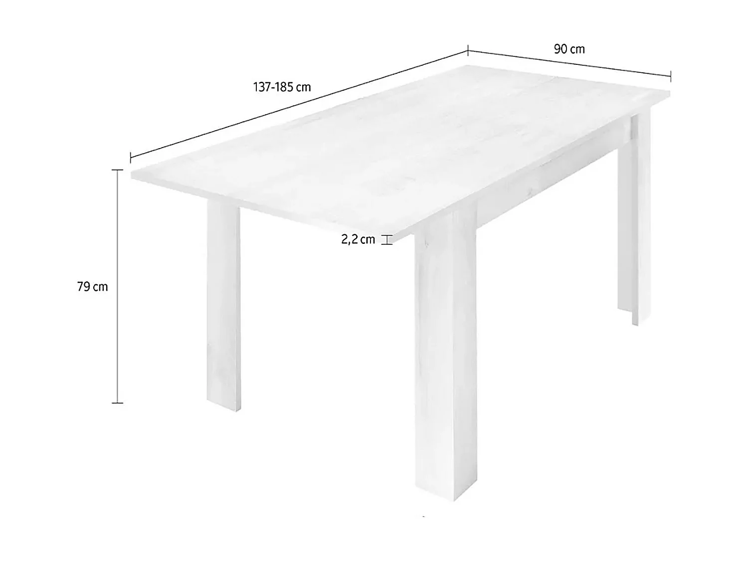 Ausziehbarer Tisch Ddrummon, Küchenkonsole, Esstisch mit Verlängerung, Ausziehbares Küchenregal, Made in Italy, 137x90 h79 cm, Schiefer