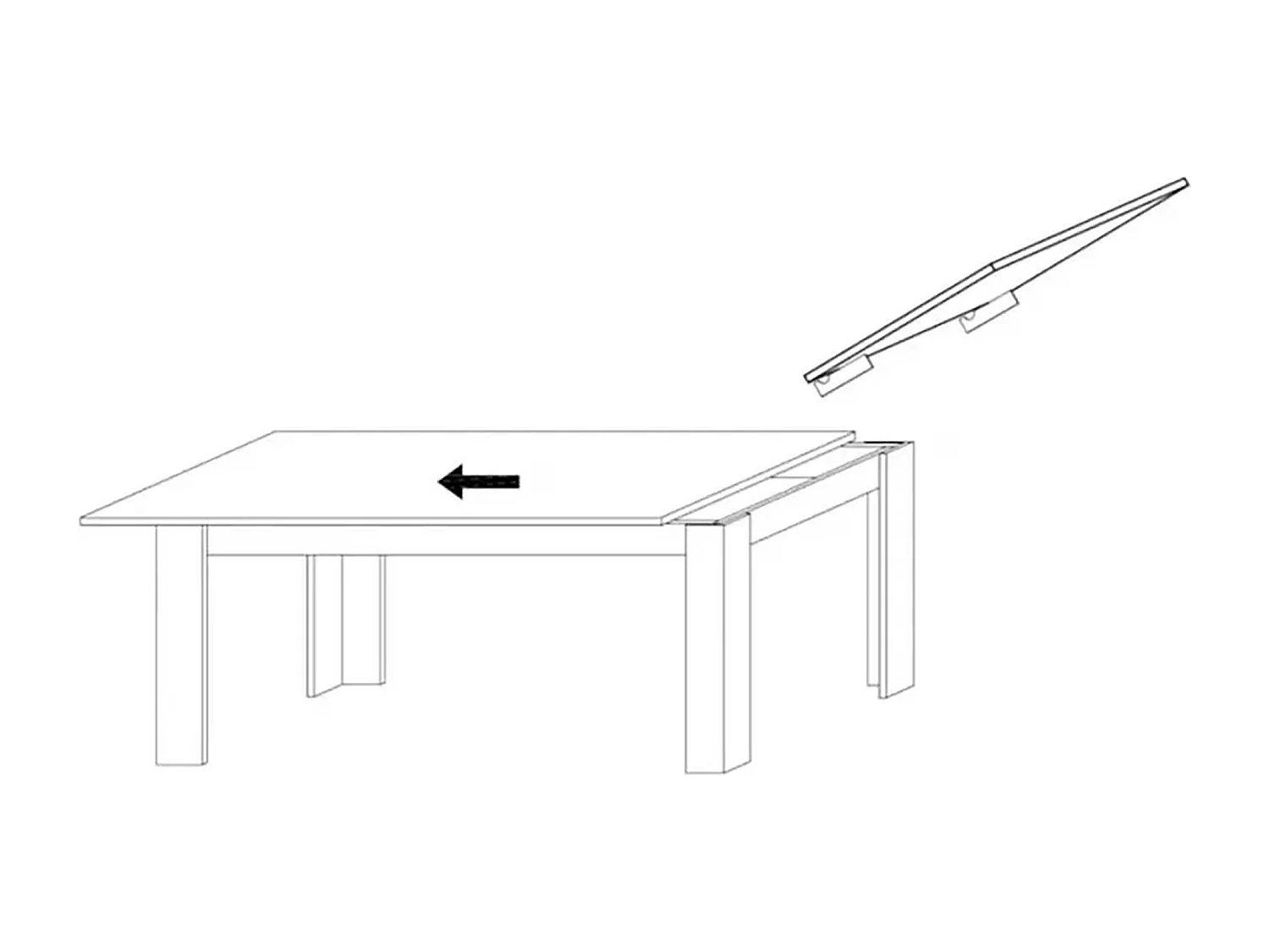 Ddrummon uitschuifbare tafel, Console met verlengstukken, Multifunctionele eettafel, Uitschuifbare keukenplank, Made in Italy, 137x90 h79 cm, Leisteen