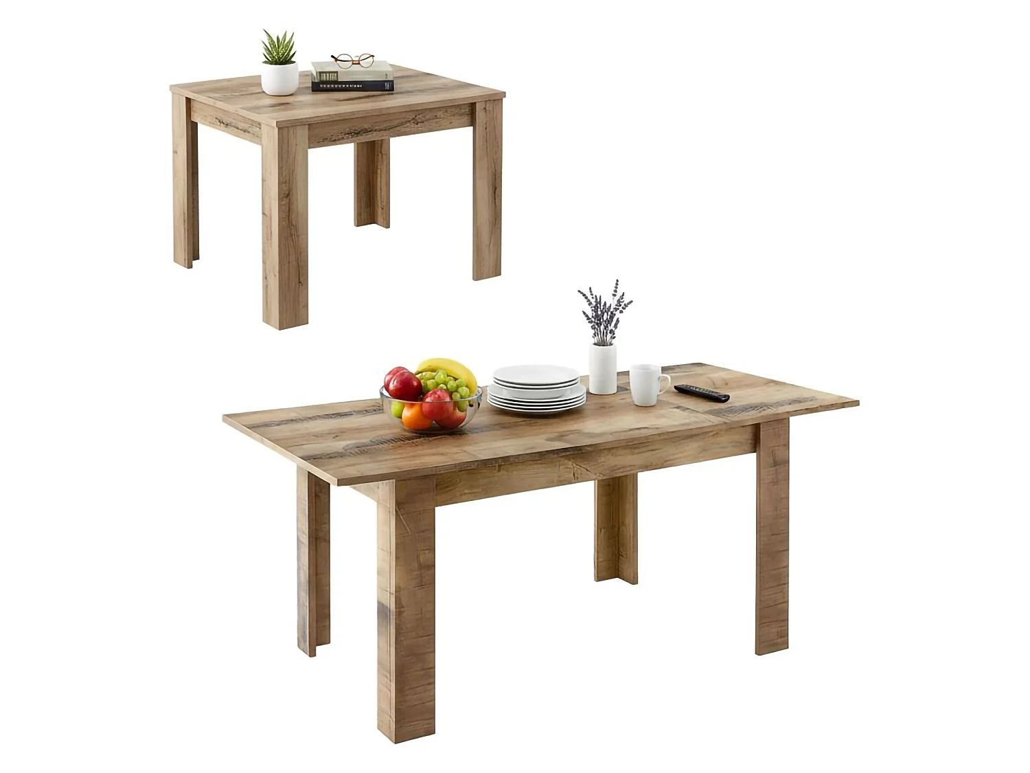 Table à rallonge Ddrummon, Table console avec rallonges, Table à manger polyvalente, Table de cuisine extensible, Made in Italy, 137x90 h79 cm, Acacia