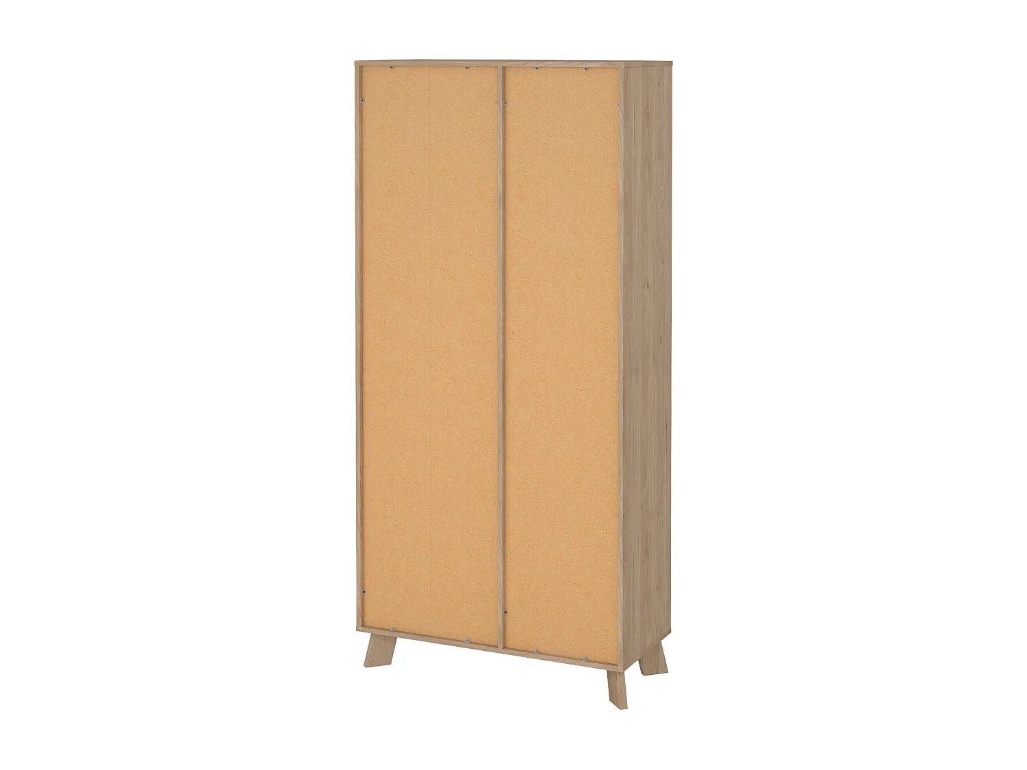 Dvarrell vitrinekast, Vitrinekast, Multifunctionele vitrinekast, Woonkamerdressoir, 89x40 h188 cm, Eiken en Wit