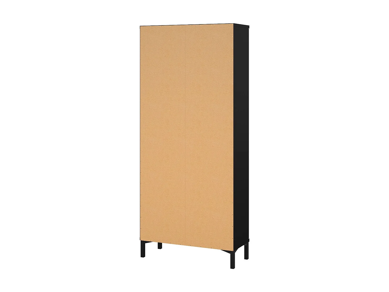 Vitrine Dvastol, Buffet d'exposition, Vitrine polyvalente, Buffet de salon, 89x36 h203 cm, Noir