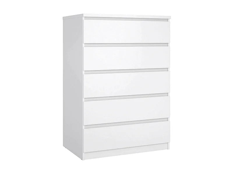 Cómoda Drivalt, Cómoda multiusos, Cómoda de quarto, Armário com gavetas, 77x50 h111 cm, Branco